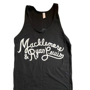 Macklemore  Bumbershoot 2016 Black Concert Logo Band Tank Top White Print US S.